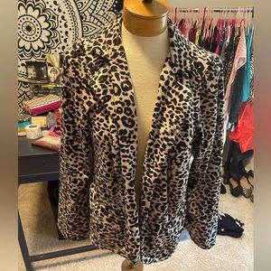 Heart Soul Plus cheetah blazer